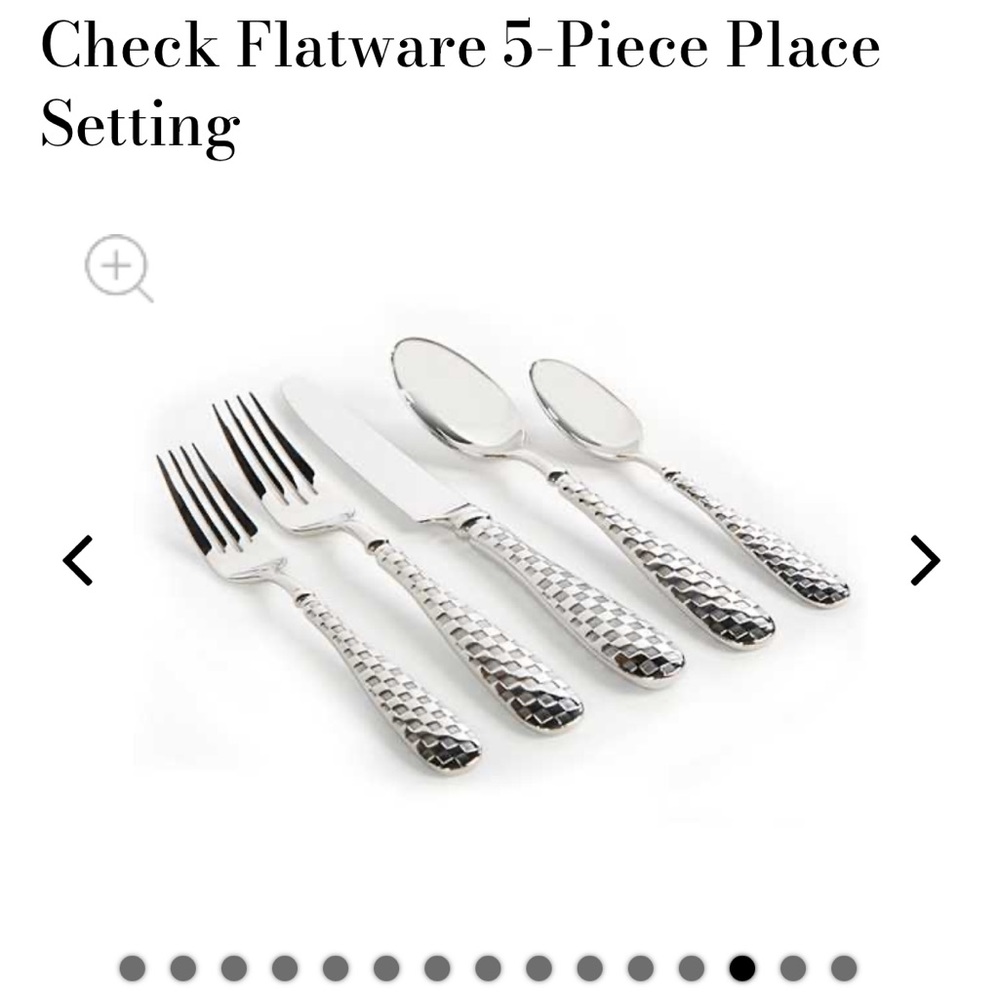 Mackenzie Childs Check Flatware 5-Piece Place Setting